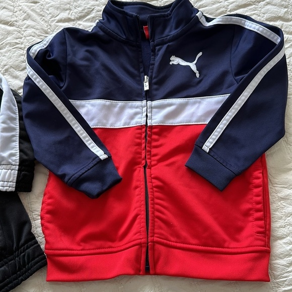2T and 24m Puma  up spring jackets with pockets, black white red blue - Picture 8 of 14